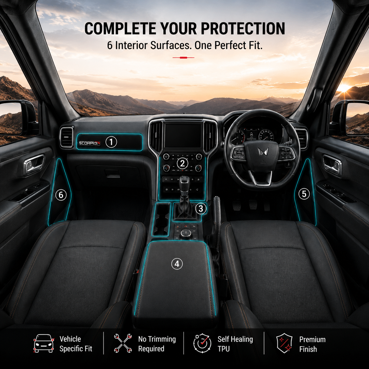 MAHINDRA SCORPIO-N INTERIOR PRE-CUT