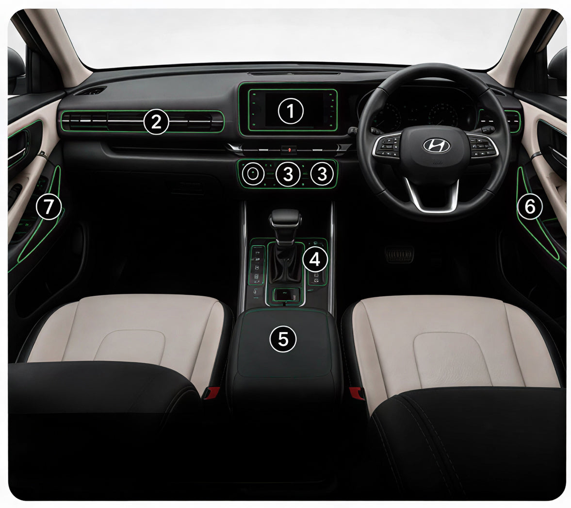 HYUNDAI CRETA 2024 INTERIOR PRE-CUT