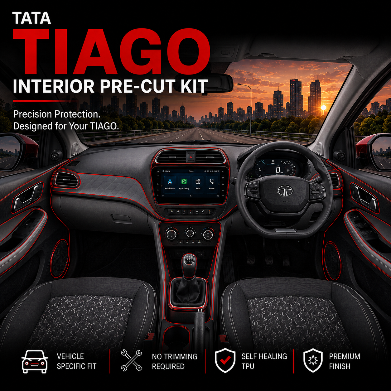 TATA Tiago Base INTERIOR PRE-CUT