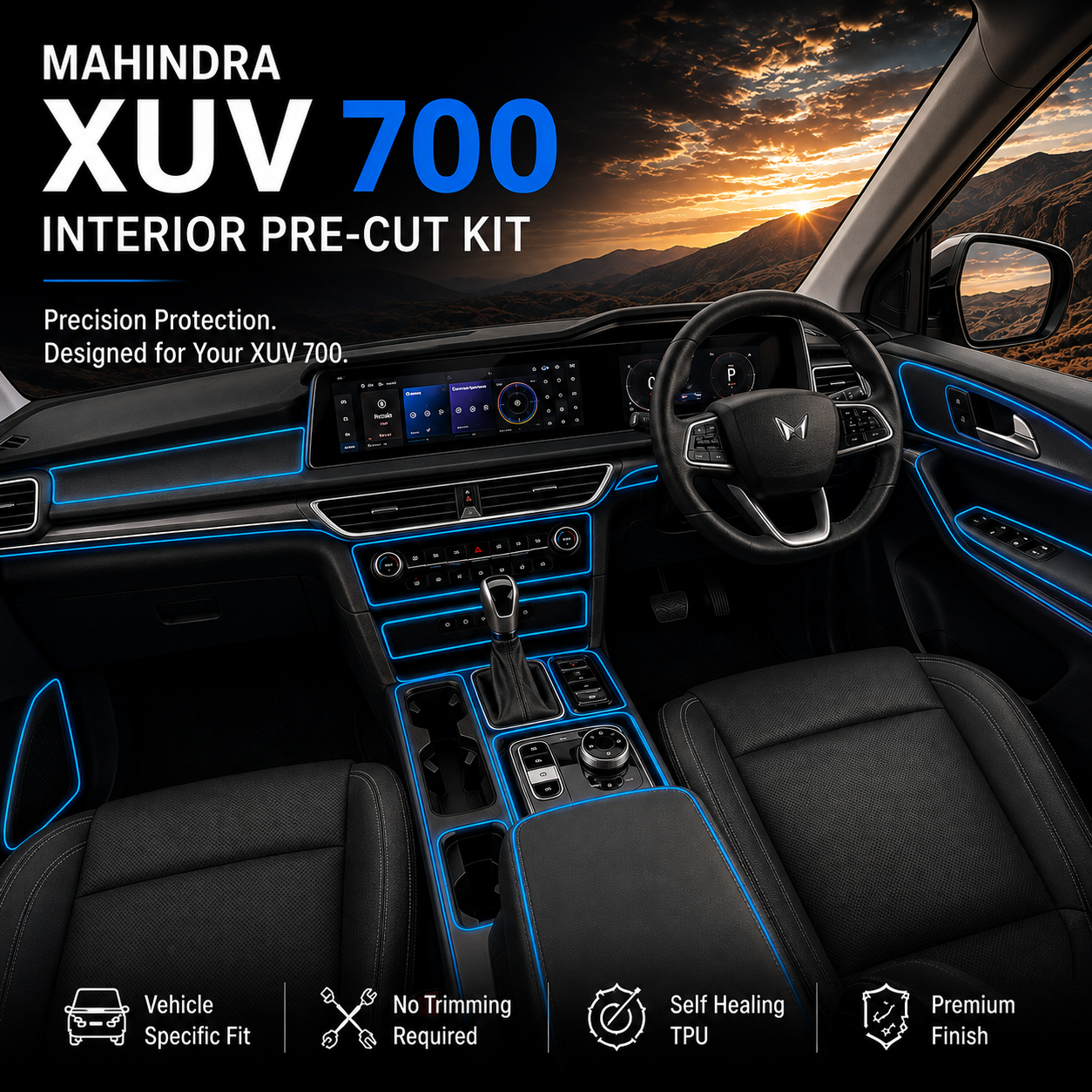 MAHINDRA XUV700 INTERIOR PRE-CUT